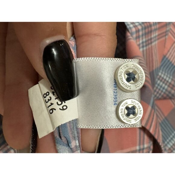 Southern Tide Coastal Passage Shirt Men's Button Up‎ Size M Plaid Salmon Preppy - Picture 13 of 14